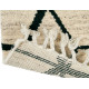 Tapis scandinave noué main laine avec franges Arabiska Geometrisk