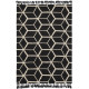 Tapis scandinave noué main laine avec franges Arabiska Geometrisk