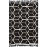 Tapis scandinave noué main laine avec franges Arabiska Geometrisk