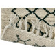 Tapis berbère laine ivoire avec franges noué main Arabiska Hexacon