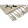 Tapis berbère laine ivoire avec franges noué main Arabiska Hexacon