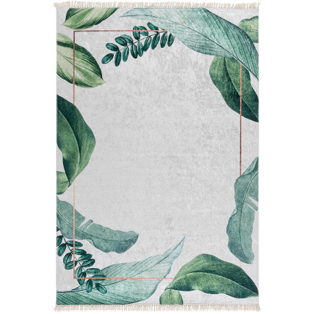 Tapis plat lavable en machine floral design vetoletta