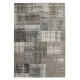 Tapis plat patchwork en coton et polyester argenté Mirage