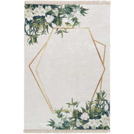Tapis floral lavable en machine moderne Calvia