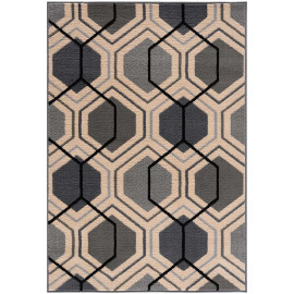 Tapis scandinave à courtes mèches graphique Aboleira