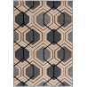 Tapis scandinave à courtes mèches graphique Aboleira
