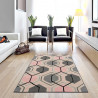 Tapis scandinave à courtes mèches graphique Aboleira