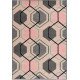 Tapis scandinave à courtes mèches graphique Aboleira