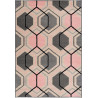 Tapis scandinave à courtes mèches graphique Aboleira