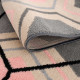 Tapis scandinave à courtes mèches graphique Aboleira