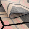 Tapis scandinave à courtes mèches graphique Aboleira