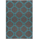 Tapis moderne rectangle à courtes mèches graphique Pelago