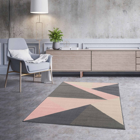 Tapis rectangle moderne pour salon à courtes mèches Jacala