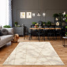 Tapis vintage brillant en polyester rayé Alizee
