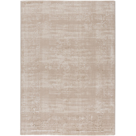 Tapis vintage brillant en polyester rayé Alizee