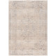 Tapis vintage brillant en polyester rayé Alizee