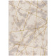 Tapis graphique effet marbre brillant moderne Gondo