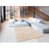 Tapis contemporain beige brillant en polyester Toulon