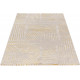 Tapis rayé beige moderne en polyester brillant Abriel