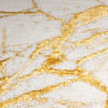 Tapis effet marbre brillant en polyester moderne Cleron