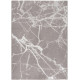 Tapis effet marbre brillant en polyester moderne Cleron