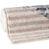 Tapis bleu moderne à courtes mèches rectangle Hinako