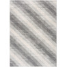 Tapis rectangle gris pour salon rayé moderne Sulma