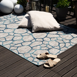 Tapis intérieur et extérieur moderne plat Nino