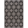 Tapis graphique intérieur et extérieur plat design gris Zeina