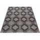 Tapis graphique intérieur et extérieur plat design gris Zeina