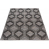 Tapis graphique intérieur et extérieur plat design gris Zeina