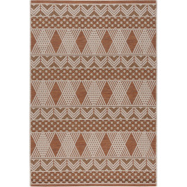 Tapis plat intérieur et extérieur terre moderne Sporup