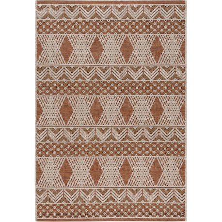 Tapis plat intérieur et extérieur terre moderne Sporup