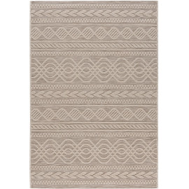 Tapis intérieur et extérieur plat blanc moderne Lohals