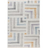 Tapis multicolore avec franges rayé moderne Grensten