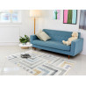 Tapis multicolore avec franges rayé moderne Grensten