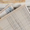 Tapis multicolore avec franges rayé moderne Grensten