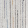 Tapis rayé avec franges multicolore design Koldby