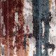 Tapis moderne rayé multicolore avec franges Rodelund