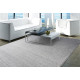 Tapis gris avec franges rayé moderne Skelund