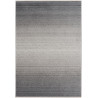 Tapis gris avec franges rayé moderne Skelund