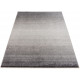 Tapis gris avec franges rayé moderne Skelund