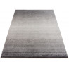 Tapis gris avec franges rayé moderne Skelund