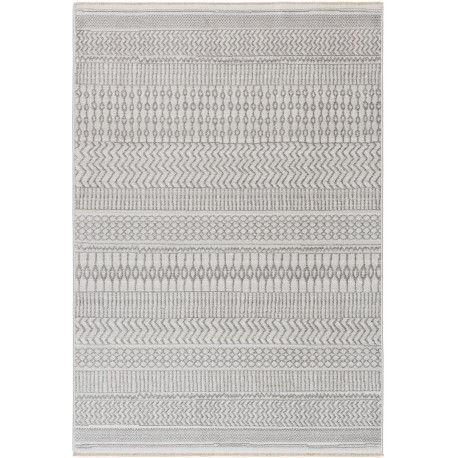 Tapis berbère avec franges ethnique gris Morum