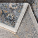 Tapis vintage bleu rayé avec franges salon Sindal