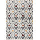 Tapis multicolore moderne pour salon avec franges Kyndby