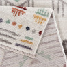 Tapis ethnique avec franges multicolore berbère Vantore