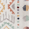 Tapis ethnique avec franges multicolore berbère Vantore