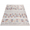 Tapis berbère multicolore avec franges ethnique Bovense