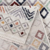 Tapis berbère multicolore avec franges ethnique Bovense